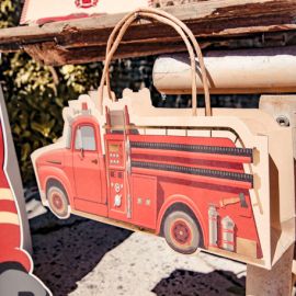 4 Grands Sacs Cadeaux Theme Camion pompier