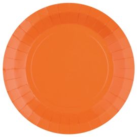 Assiette carton Orange ronde 23 cm