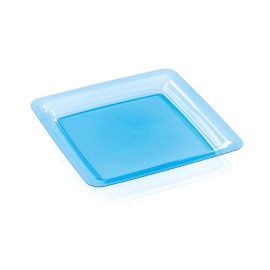 Assiette Plastique réutilisable Turquoise 18x18cm x6