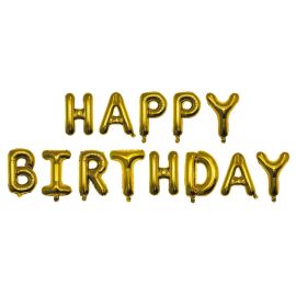 Ballons aluminium Happy Birthday - or