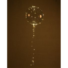 Ballon Bulle transparent 45cm avec guirlande LED