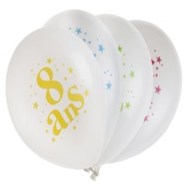 Ballon Gonflable Chiffre 8 Joyeux Anniversaire x8 