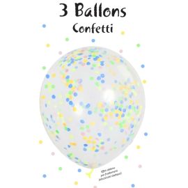 Ballon gonflable explosif avec confettis Pastel 28cm