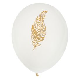 Ballon gonflable Plume Or