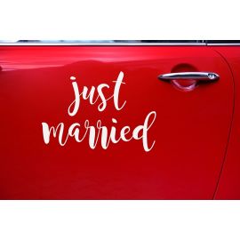 Grand Sticker mariage voiture Just Married