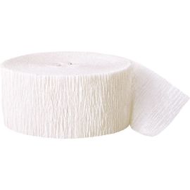 Bobine de papier crépon Blanc pas cher 25 mètres