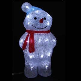 Bonhomme de neige acrylique lumineux 30 LED