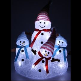 Bonhomme de neige lumineux acrylique x 4 pièces