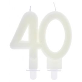 Bougie anniversaire Chiffre 40 Phosphorescente