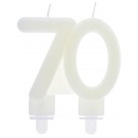 Bougie anniversaire Chiffre 70 Phosphorescente