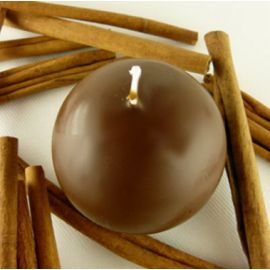 Bougie boule sphere Chocolat 6cm