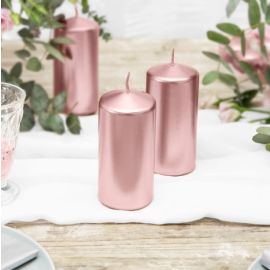 Bougie cylindrique Rose gold 12cm