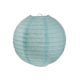 Boule en papier lampion Bleu ciel 30cm