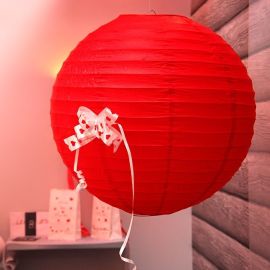 Boule en papier lampion Rouge 50 cm