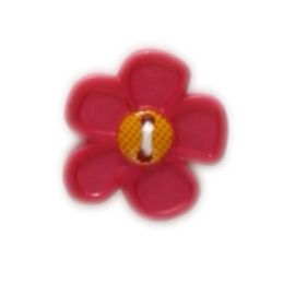 Bouton fantaisie Fleur rouge 20mm