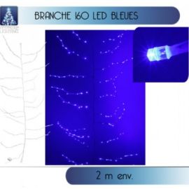Branche lumineuse flexible de noel 160 LED Bleues