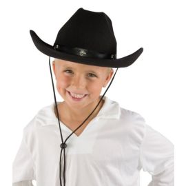 Chapeau feutre cowboy - noir - enfant