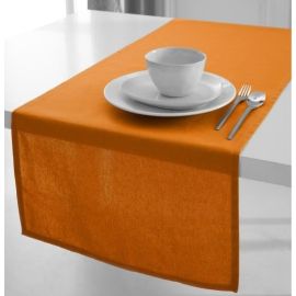 Chemin de table en coton tissu Orange 50x150cm