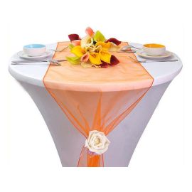 Chemin de table organza Orange 9 mètres