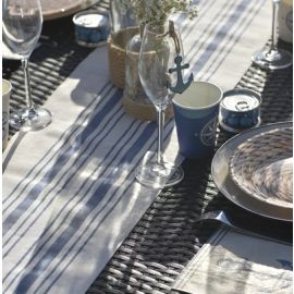 Chemin de table Torchon Bleu Marine