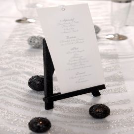 Chevalet de table pailleté Noir 18 cm