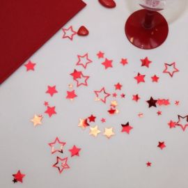 Confettis d'étoiles pailletées Rouge