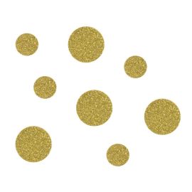 Confettis à paillettes rond - or - lot de 50