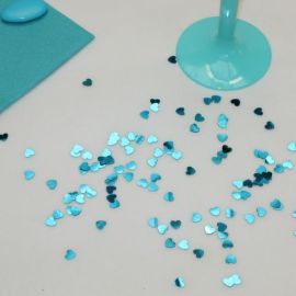 Confettis coeur Turquoise 18gr