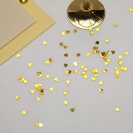Confettis de table forme coeur Or 