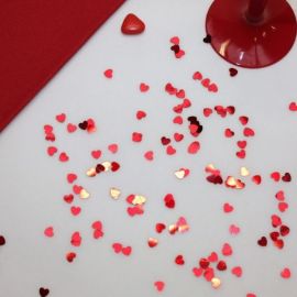 Confettis pour mariage en forme de Coeur Rouge