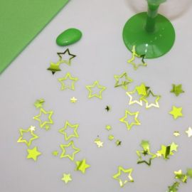 Confettis d'étoiles pailletées Vert anis