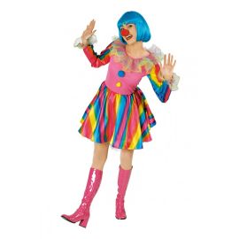 deguisement femme clown arc en ciel taille 34 pas cher