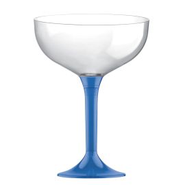 Coupe a Champagne en plastique Bleu Roi Transparent