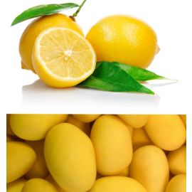 Dragees mariage a la pate de fruit Citron
