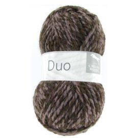 fil à tricoter 100 % acrylique DUO Terre et Brun
