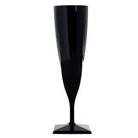 Flûte à champagne plastique Nacré Noir