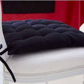 Galette de chaise kandy déhoussable : voilages brise bise, rideaux, linges  de lit, plaids, coussins