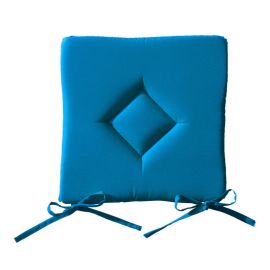 Galette de chaise unie Turquoise 40 x 40 cm