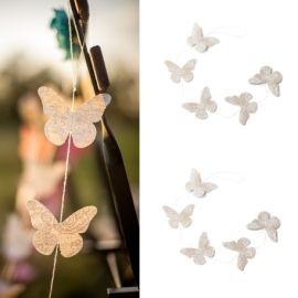 Guirlande lin avec papillons Gypsy Naturel