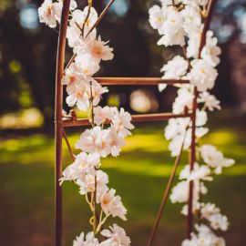 Guirlande de fleurs de cerisier Blanches