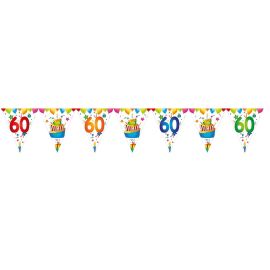 Guirlande fanions anniversaire 60 ans - 6 m