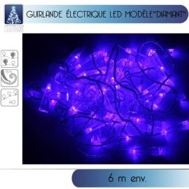 Guirlande électrique de Noel Diamant 40 LED Bleue