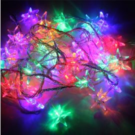 Guirlande lumineuse electrique 40 LED Etoile Multicolore