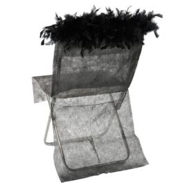 Housse de chaise Plume Noir 