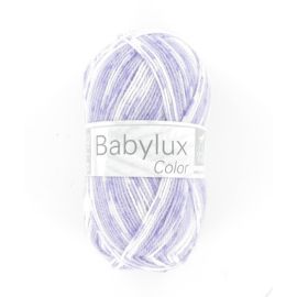 Laine a tricoter Babylux color Violet Blanc 