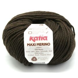 Laine a tricoter Katia Maxi Mérino Chocolat