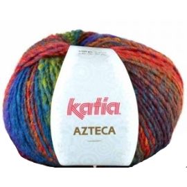 Fil à tricoter Katia Azteca Prune et Bleu 