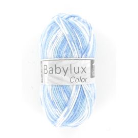 Laine babylux color bleu et blanc de Cheval Blanc