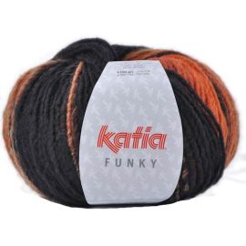 fil à tricoter Katia Funky Orange Noir