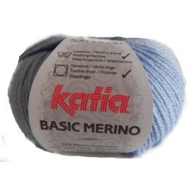 fil à tricoter katia basic merino Bleu ciel